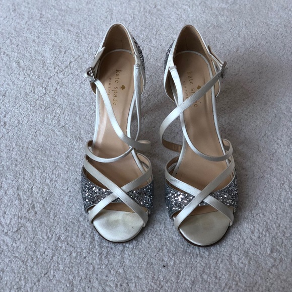 Kate Spade silver dress heels. - Picture 5 of 6